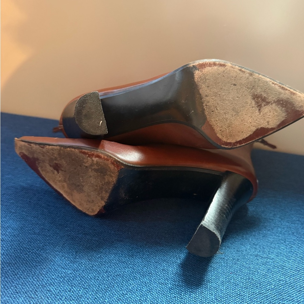 Stuart Weitzman Brown Leather Ankle Boots 36 - Picture 4 of 4